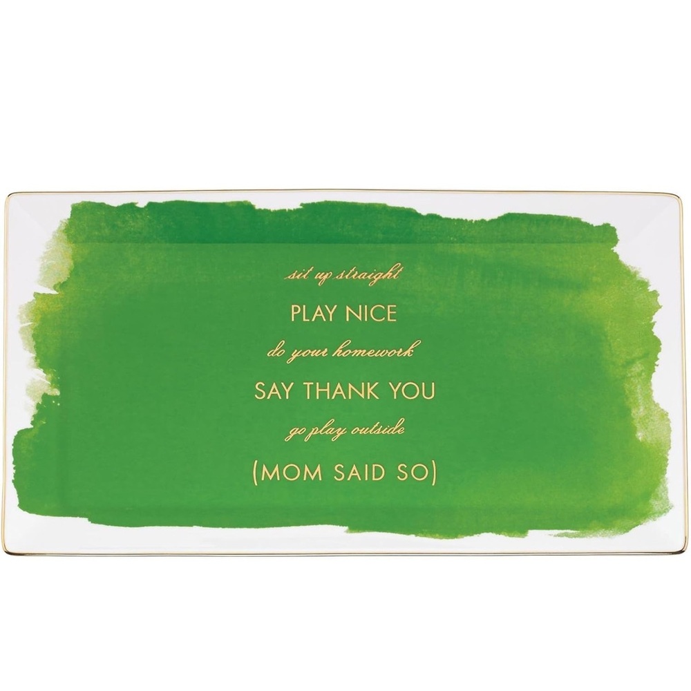 kate spade new york Posy Court Rectangular Tray - Green